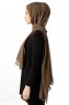 Hadise - Dunkles Khaki Chiffon Hijab
