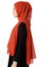Hadise - Ziegelrot Chiffon Hijab