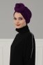 Amy - Lila Baumwolle Turban - Ayse Turban