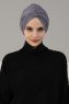 Amy - Grau Baumwolle Turban - Ayse Turban