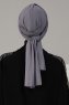 Amy - Grau Baumwolle Turban - Ayse Turban