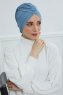 Amy - Sky Blue Baumwolle Turban