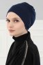Stella - Navy Blau Baumwolle Turban