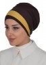 Elsa - Braun & Senf Baumwolle Turban