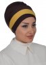 Elsa - Braun & Senf Baumwolle Turban