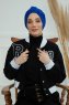 Laura - Blau Baumwolle Turban