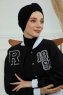 Laura - Schwarz Baumwolle Turban