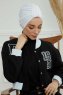 Laura - Weiß Baumwolle Turban