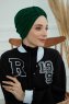 Laura - Dunkelgrün Baumwolle Turban