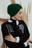 Laura - Dunkelgrün Baumwolle Turban