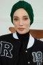 Laura - Dunkelgrün Baumwolle Turban