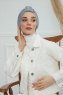 Laura - Hellgrau Baumwolle Turban