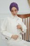 Laura - Violet Baumwolle Turban