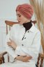 Laura - Lachsfarbe Baumwolle Turban