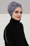 Agnes - Grau Baumwolle Turban - Ayse Turban