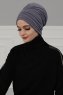 Wilma - Grau Baumwolle Turban - Ayse Turban