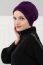 Linda - Lila Baumwolle Turban - Ayse Turban
