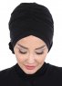 Elisabeth - Schwarz Baumwolle Turban