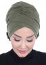 Elisabeth - Khaki Baumwolle Turban