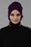 Elisabeth - Lila Baumwolle Turban