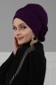 Elisabeth - Lila Baumwolle Turban
