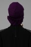 Elisabeth - Lila Baumwolle Turban