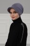 Sandra - Grau Baumwolle Turban - Ayse Turban