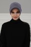 Sandra - Grau Baumwolle Turban - Ayse Turban