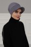 Sandra - Grau Baumwolle Turban - Ayse Turban