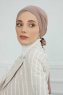 Ellie - Taupe Baumwolle Turban