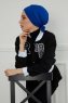 Ellie - Blau Baumwolle Turban
