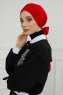 Ellie - Rot Baumwolle Turban