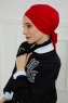 Ellie - Rot Baumwolle Turban