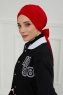 Ellie - Rot Baumwolle Turban