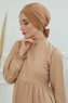 Ellie - Hellbraun Baumwolle Turban