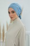 Ellie - Sky Blue Baumwolle Turban