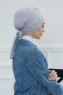 Ellie - Hellgrau Baumwolle Turban