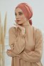 Ellie - Lachsfarbe Baumwolle Turban