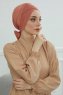Ellie - Lachsfarbe Baumwolle Turban