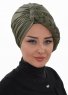 Theresa - Khaki Cotton Turban - Ayse Turban