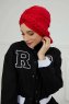 Theresa - Rot Baumwolle Turban - Ayse Turban