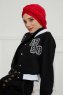 Theresa - Rot Baumwolle Turban - Ayse Turban