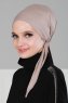 Felicia - Taupe Baumwolle Turban