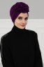 Kerstin - Lila Baumwolle Turban - Ayse Turban