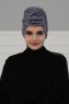 Kerstin - Grau Baumwolle Turban - Ayse Turban