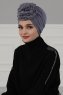 Kerstin - Grau Baumwolle Turban - Ayse Turban