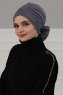 Kerstin - Grau Baumwolle Turban - Ayse Turban