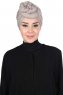 Sigrid - Taupe Baumwolle Hijab - Ayse Turban