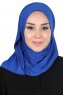 Sigrid - Blau Baumwolle Hijab - Ayse Turban