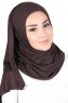 Sigrid - Braun Baumwolle Hijab - Ayse Turban